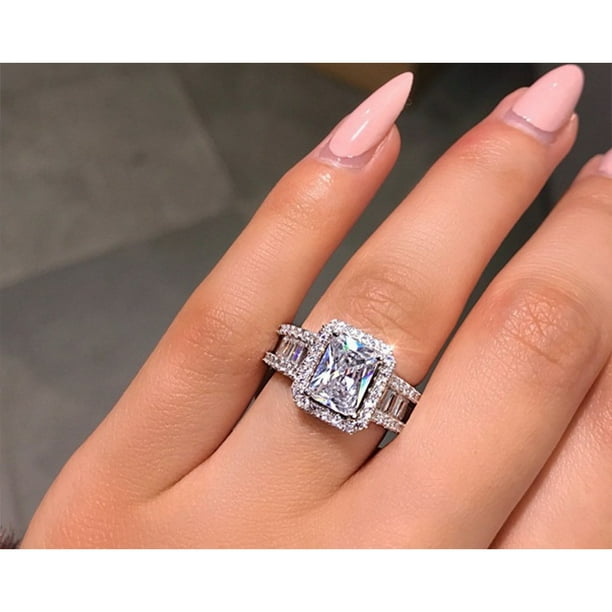 HOT Fashion Skull Wedding White Silver Sapphire Women Jewelry Ring Filled HOT Fashion Skull Wedding White Silver Sapphire Women Jewelry Ring Filled